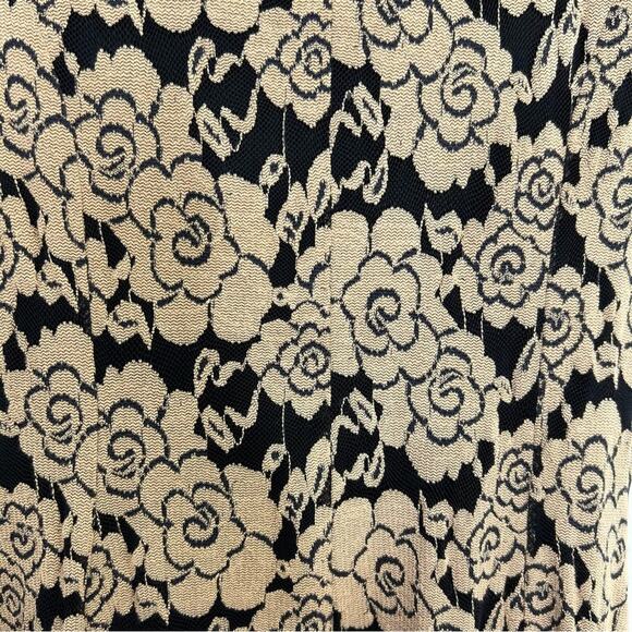 Haani Black and Tan Floral Lace Fit Flare Dress Size Medium - Picture 6 of 13